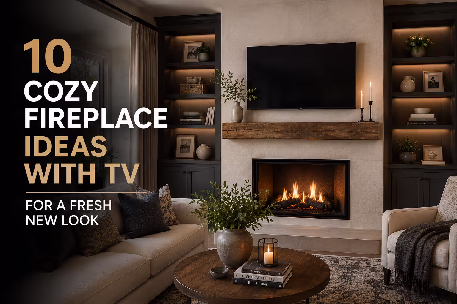 10 Cozy Fireplace Ideas with TV for a Fresh New Look