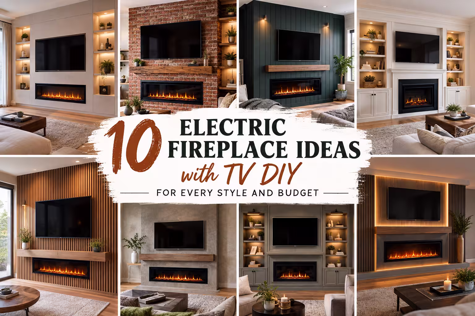 10 Electric Fireplace Ideas with TV DIY for Every Style and Budget