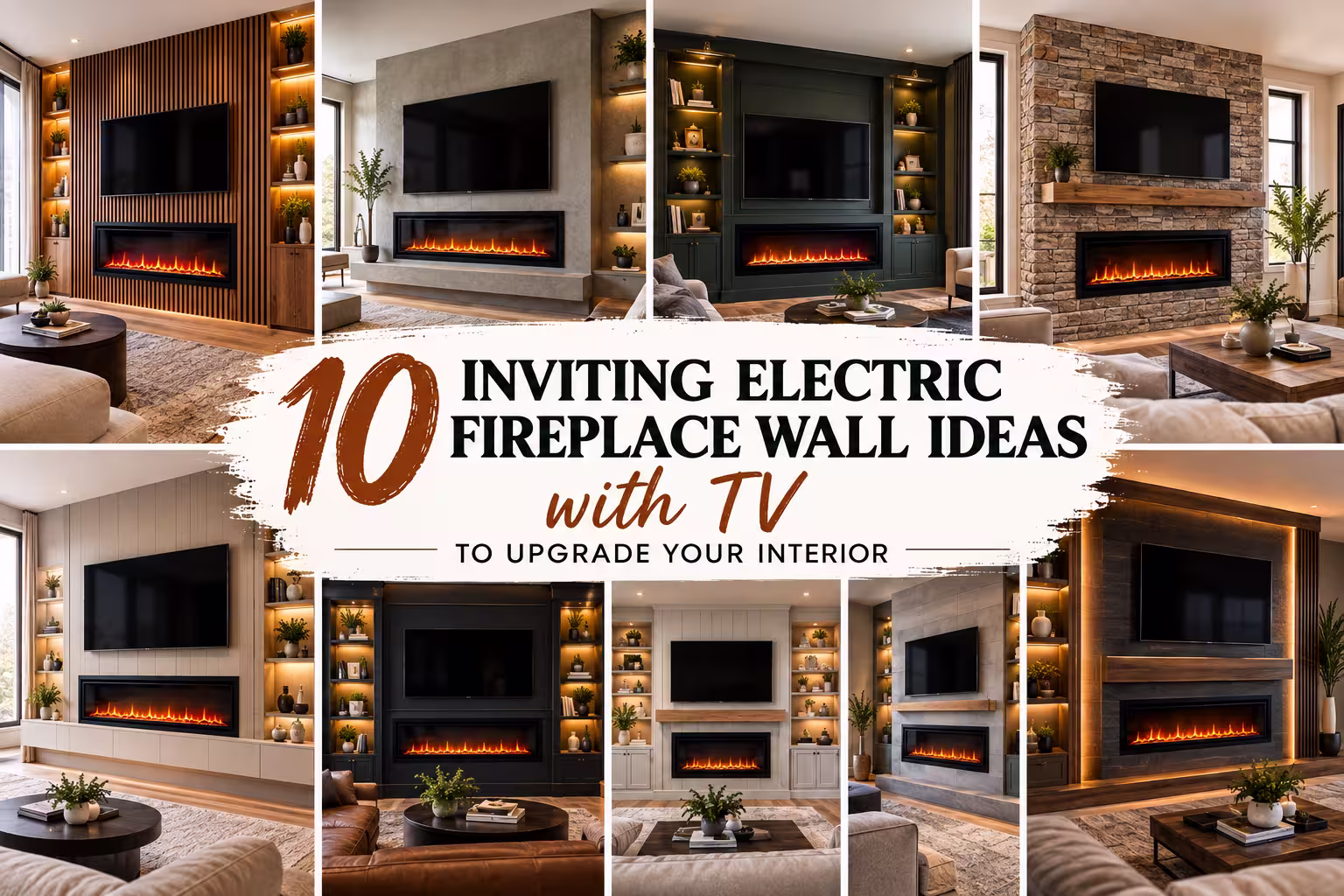10 Inviting Electric Fireplace Wall Ideas with TV to Upgrade Your Interior