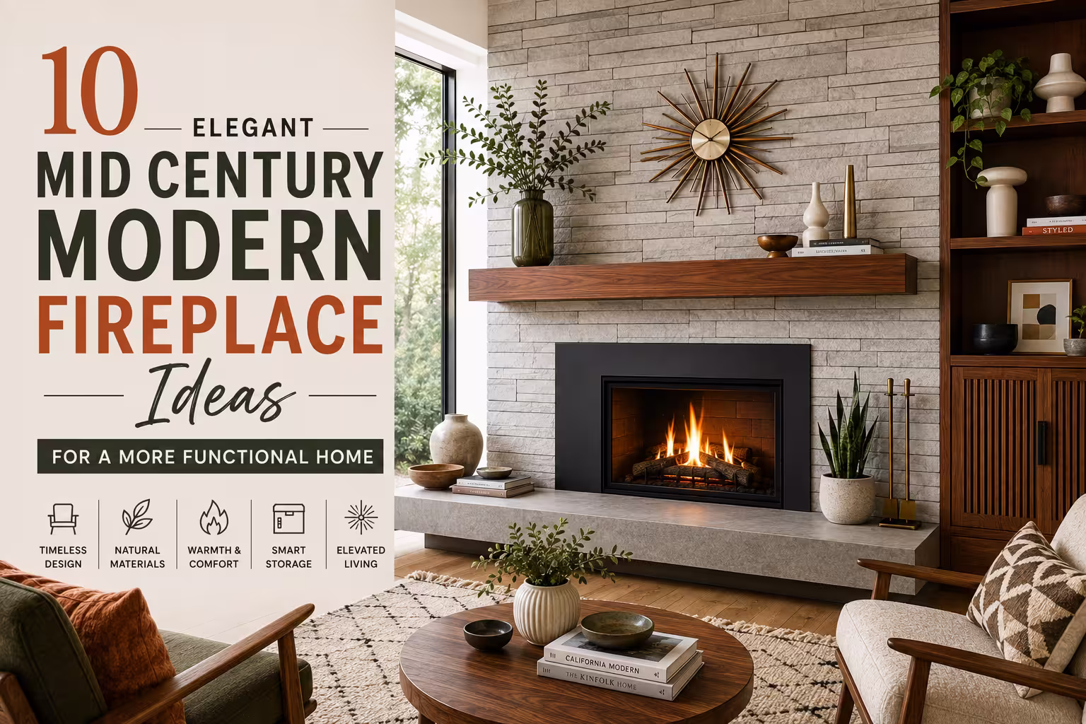 10 Elegant Mid Century Modern Fireplace Ideas for a More Functional Home