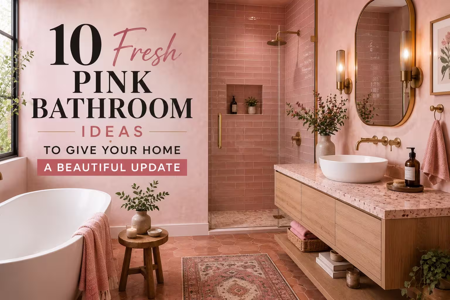 10 Fresh Pink Bathroom Ideas to Give Your Home a Beautiful Update
