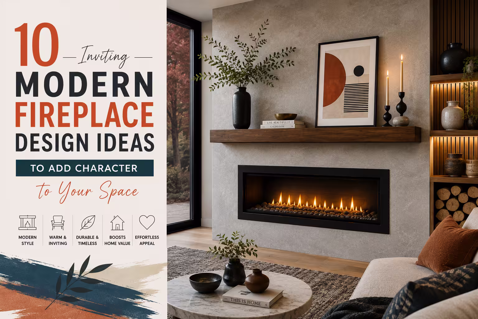 10 Inviting Modern Fireplace Design Ideas to Add Character to Your Space