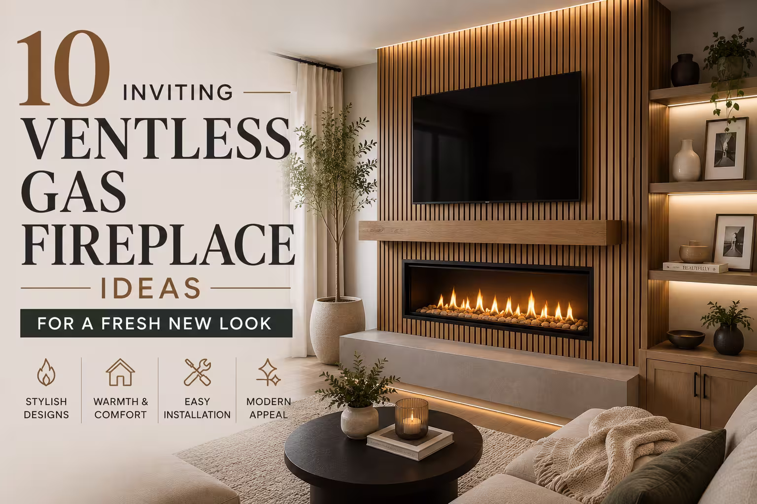 10 Inviting Ventless Gas Fireplace Ideas for a Fresh New Look
