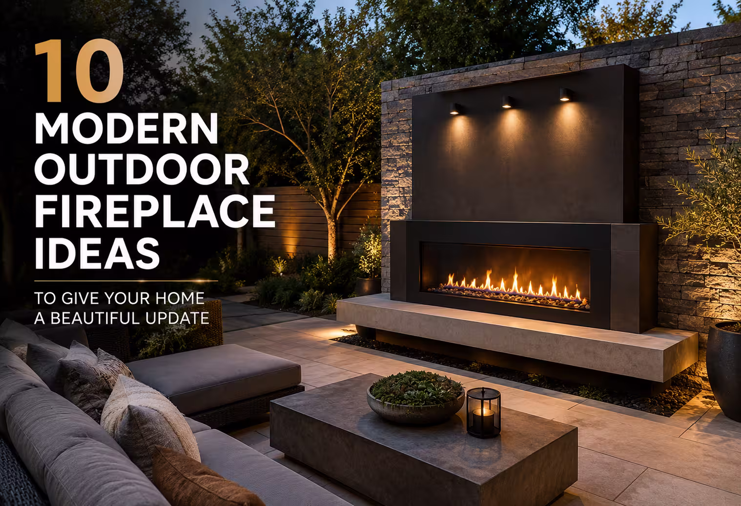 10 Modern Outdoor Fireplace Ideas to Give Your Home a Beautiful Update