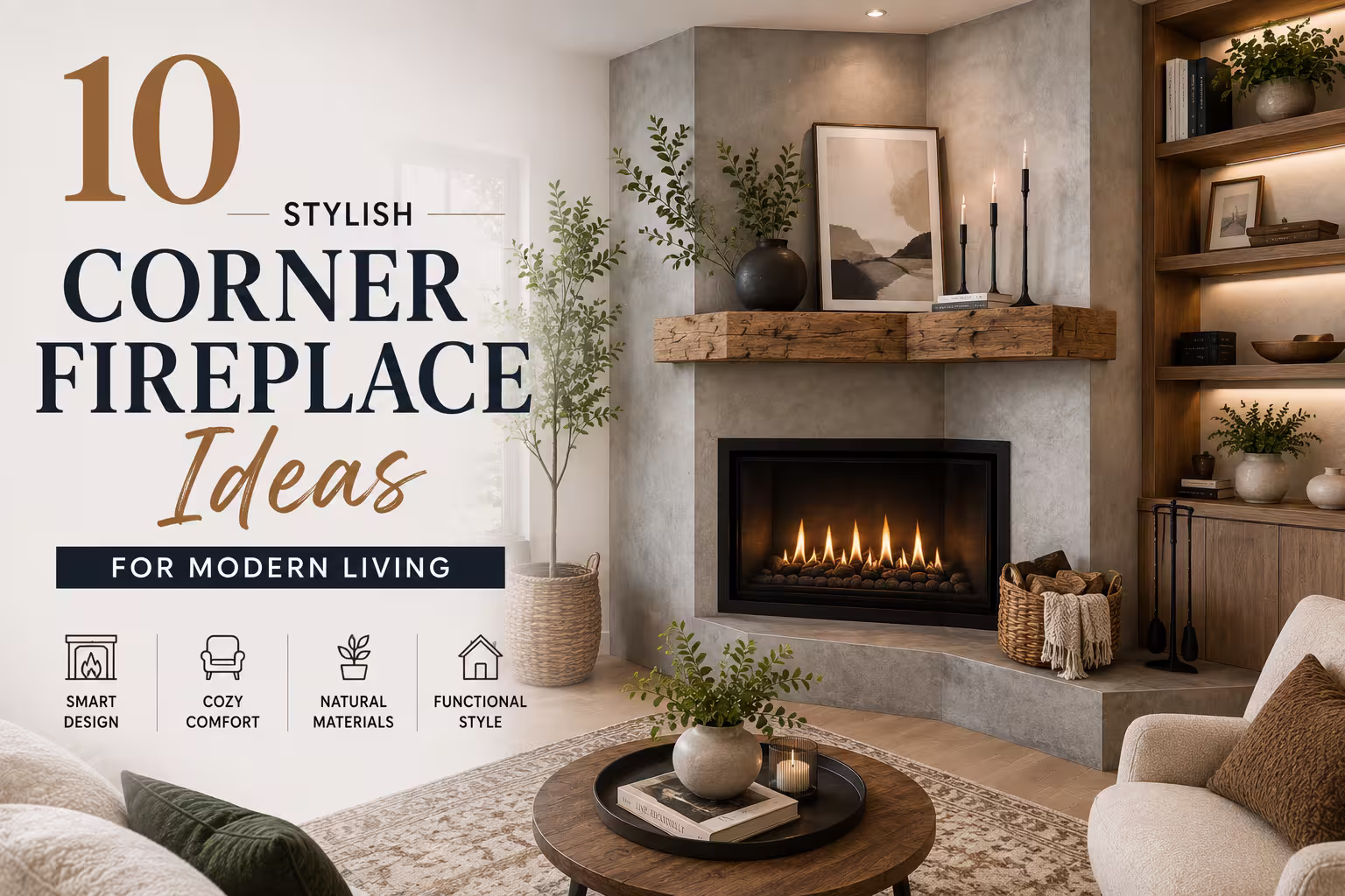 10 Stylish Corner Fireplace Ideas for Modern Living