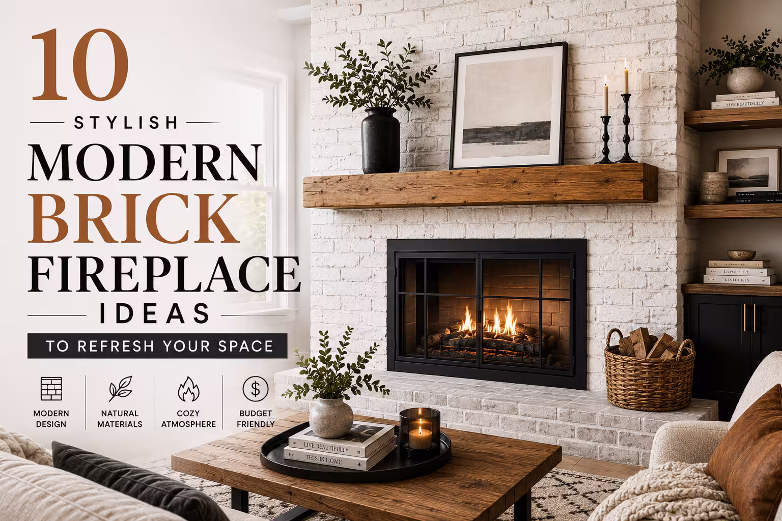 10 Stylish Modern Brick Fireplace Ideas to Refresh Your Space