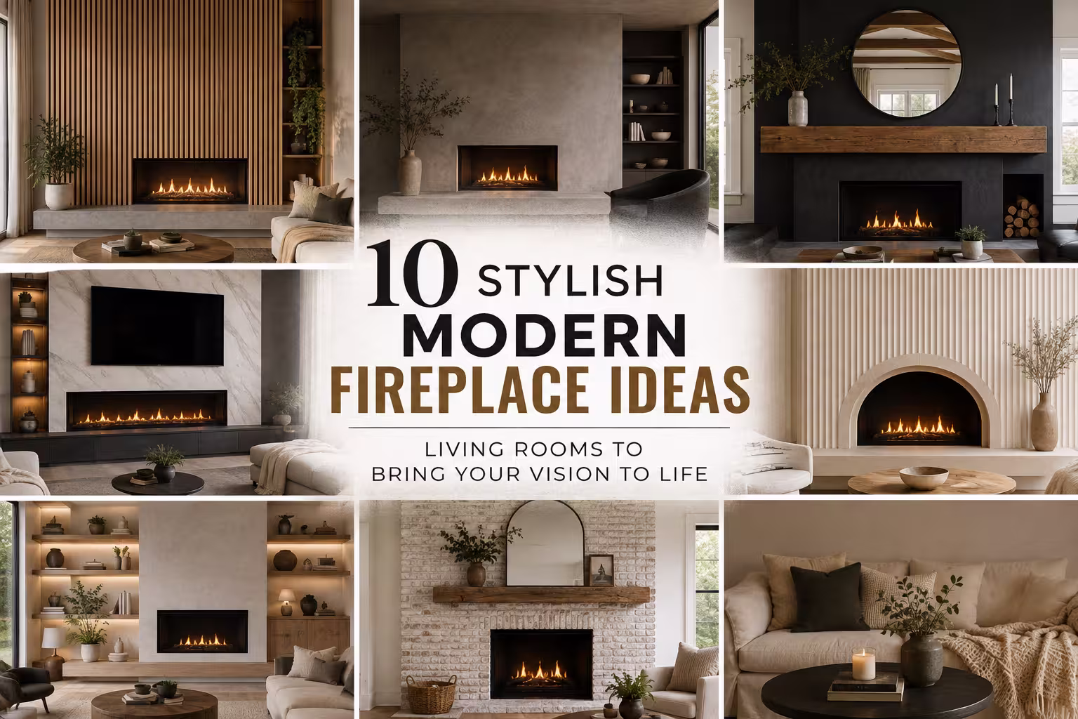 10 Stylish Modern Fireplace Ideas Living Rooms to Bring Your Vision to Life
