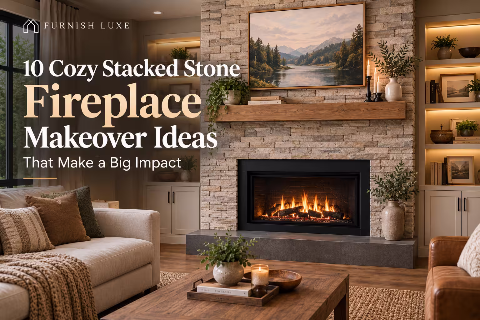 10 Cozy Stacked Stone Fireplace Makeover Ideas That Make a Big Impact
