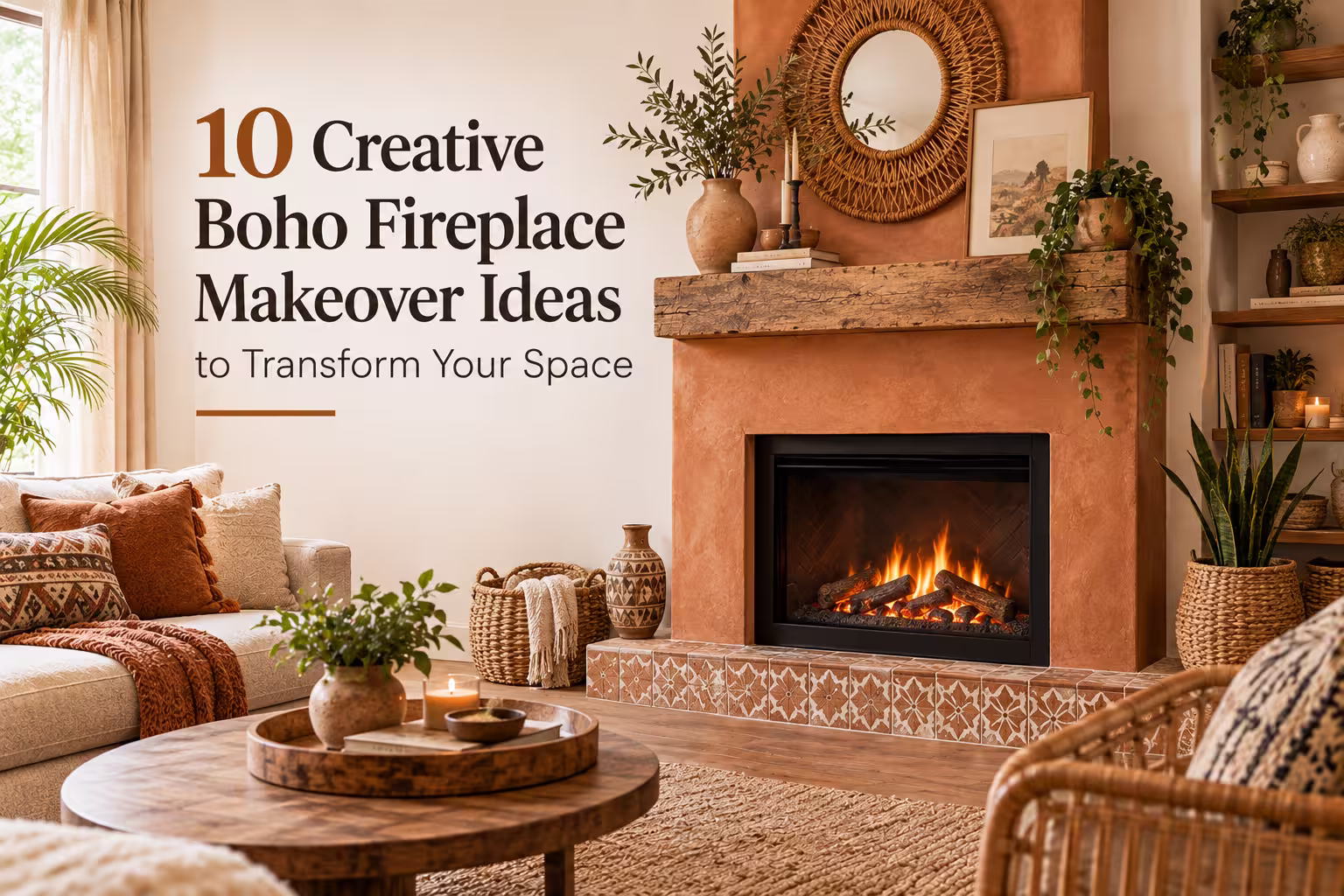 10 Creative Boho Fireplace Makeover Ideas to Transform Your Space