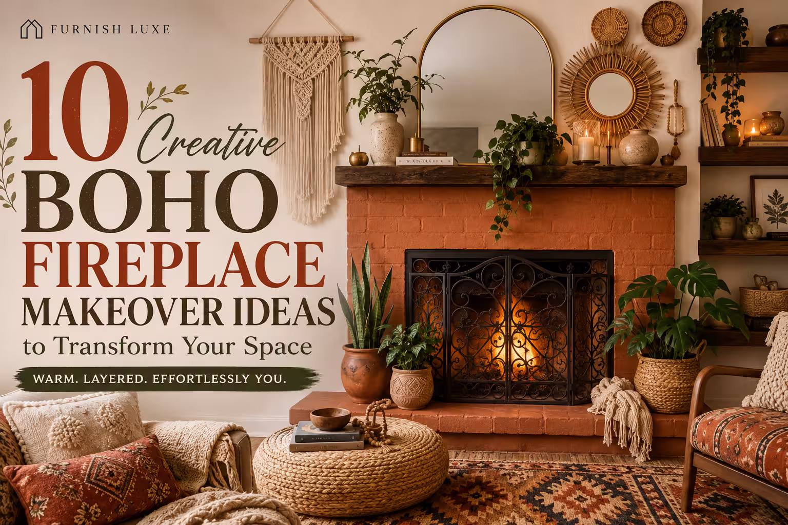 10 Creative Boho Fireplace Makeover Ideas to Transform Your Space