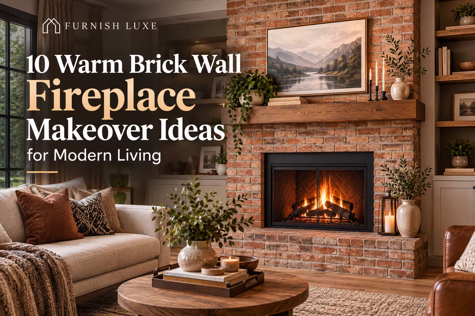 10 Warm Brick Wall Fireplace Makeover Ideas for Modern Living