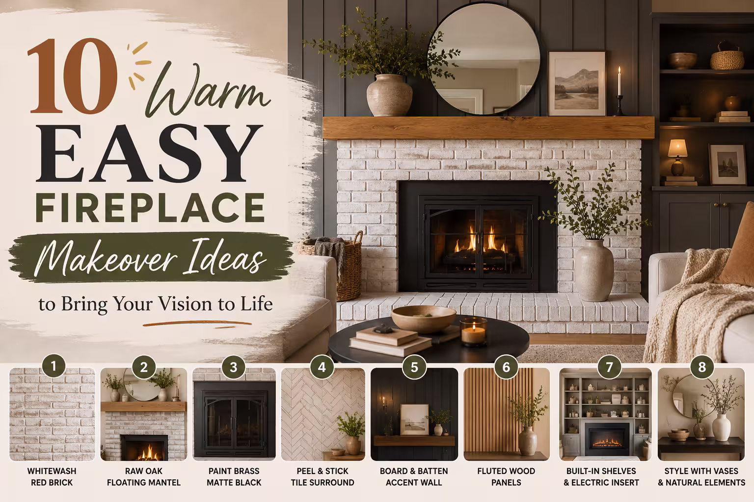 10 Warm Easy Fireplace Makeover Ideas to Bring Your Vision to Life