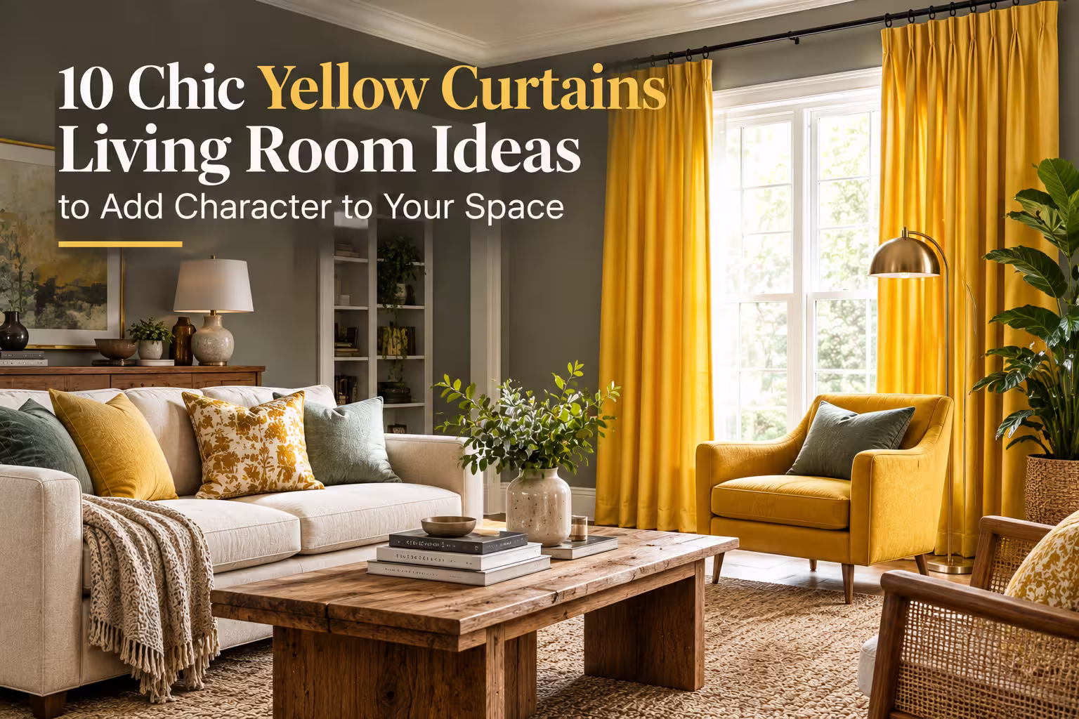 10 Chic Yellow Curtains Living Room Ideas to Add Character to Your Space