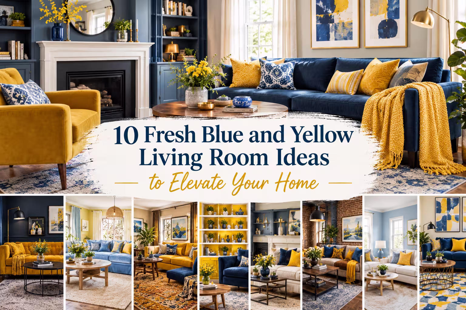 10 Fresh Blue and Yellow Living Room Ideas to Elevate Your Home