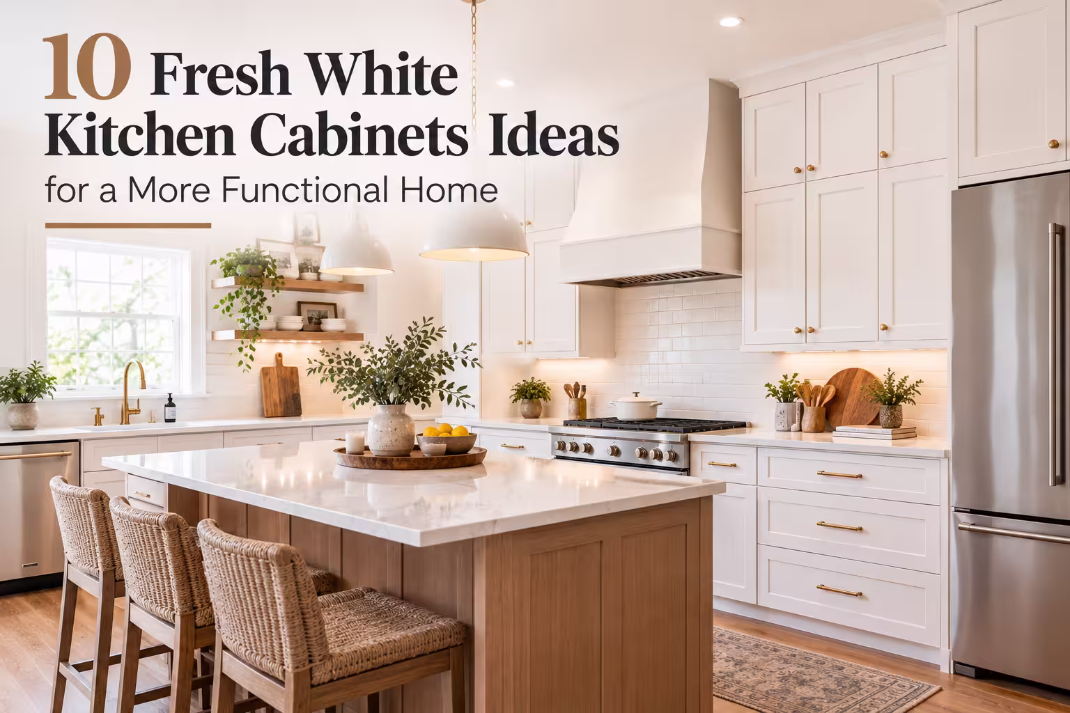 10 Fresh White Kitchen Cabinets Ideas for a More Functional Home