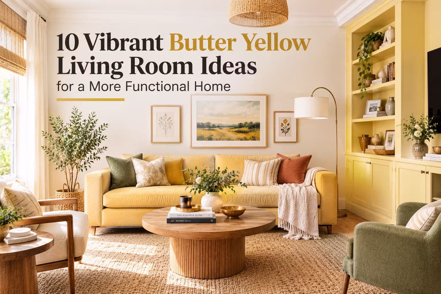 10 Vibrant Butter Yellow Living Room Ideas for a More Functional Home